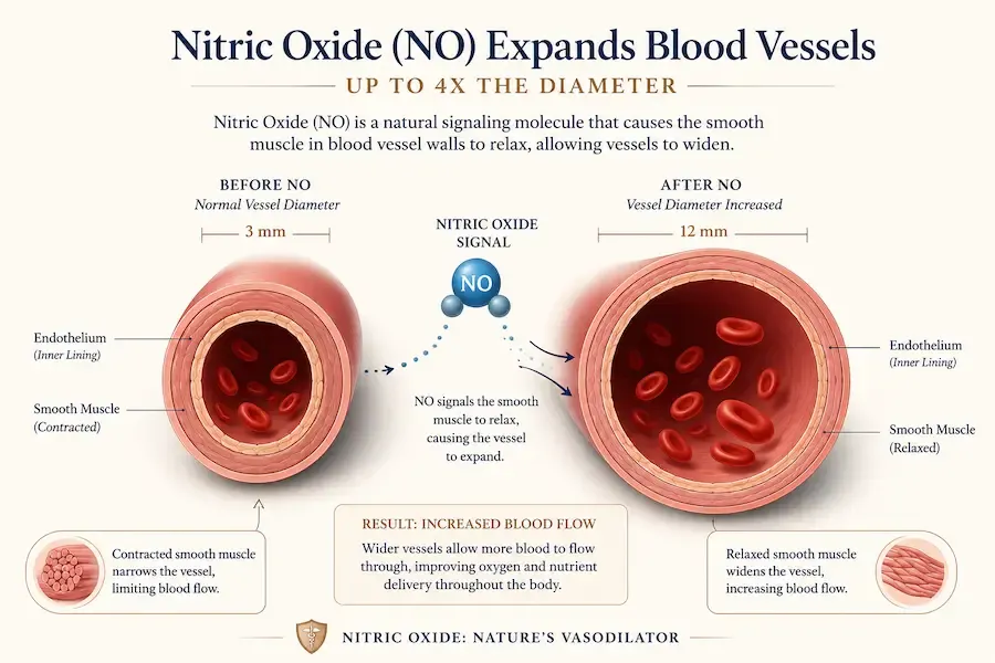 Nitric Oxide Expands Blood Vessels Diagram